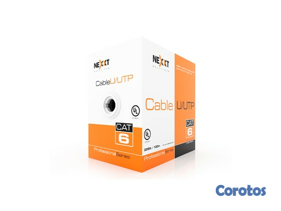 computadoras y laptops - ROLLO DE CABLE UTP NEXXT, CAT6, 328 PIES, GRIS (AB356NXT21)