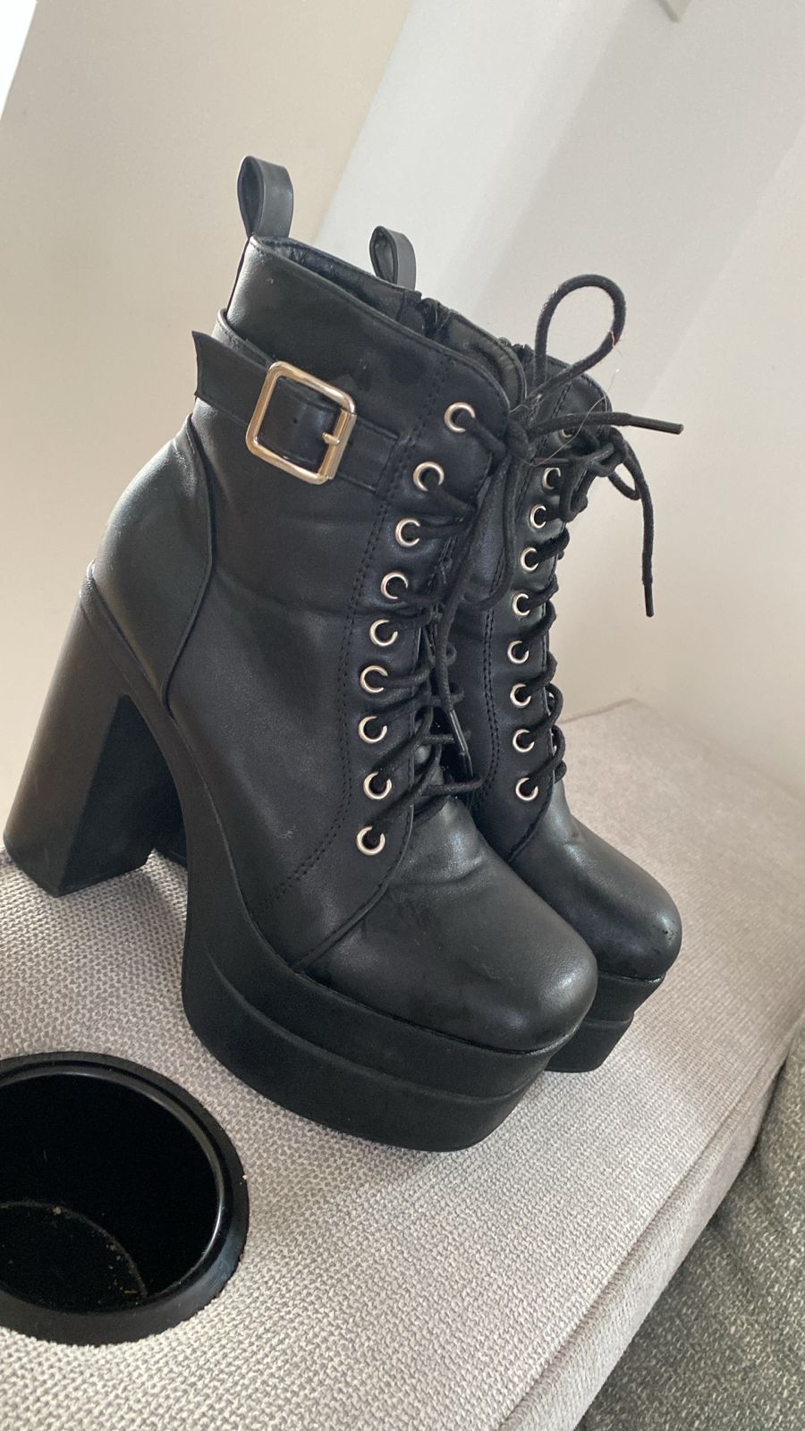 zapatos para mujer - Botines de tacon alto y grueso  0