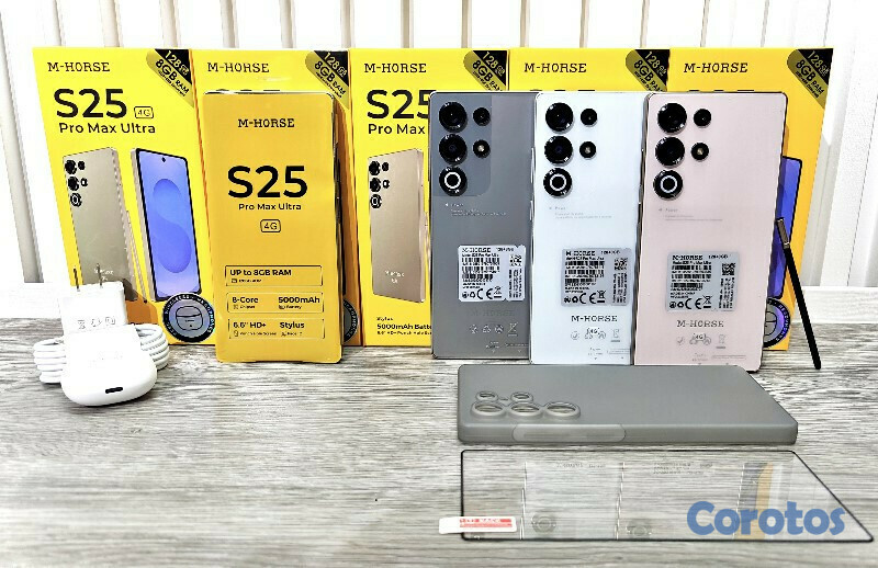 celulares y tabletas - 
M-HORSE S25 PRO MAX ULTRA DE 128GB 8 RAM NUEVO CON AUDIFONOS, LAPIZ