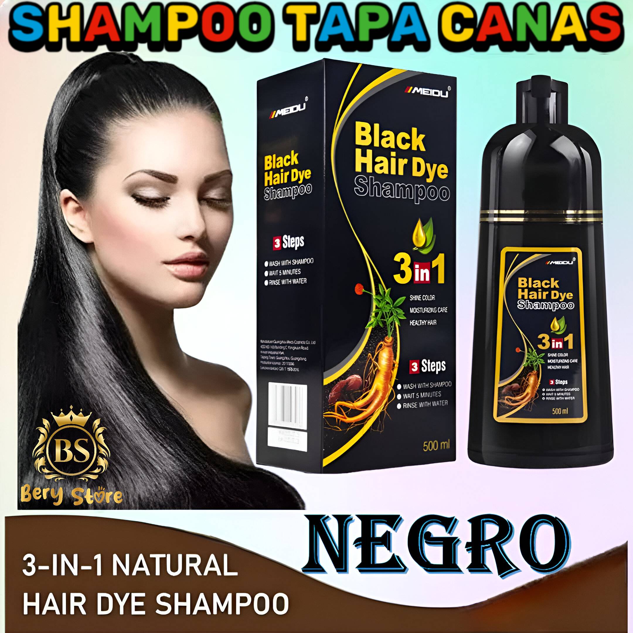 salud y belleza - SHAMPOO CUBRE CANAS | SHAMPOO TAPA CANAS | SHAMPOO TAPA CANAS 3 EN 1 |  2