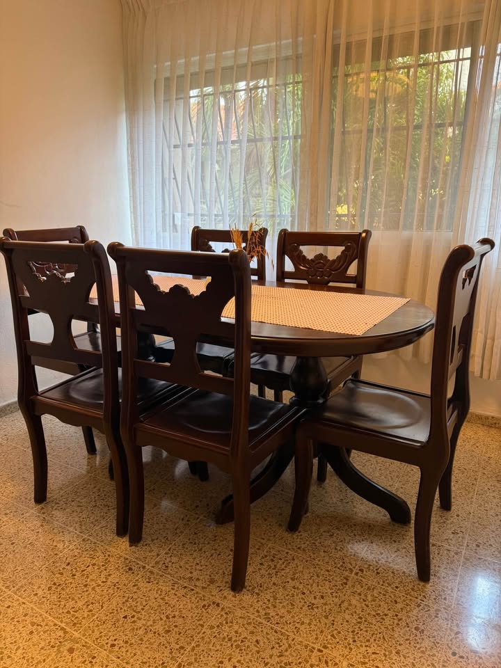 muebles y colchones - COMEDOR CAOBA 6 SILLAS 5