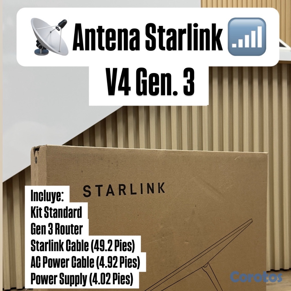 otros electronicos - Antena Starlink V4 (Generación 3) Nuevas Selladas Con Garantía 
 1