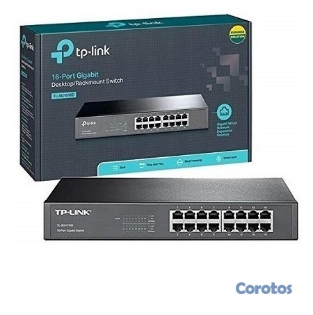 computadoras y laptops - SWITCH 16 PUERTOS TP-LINK 16 PUERTOS GIGABIT 1