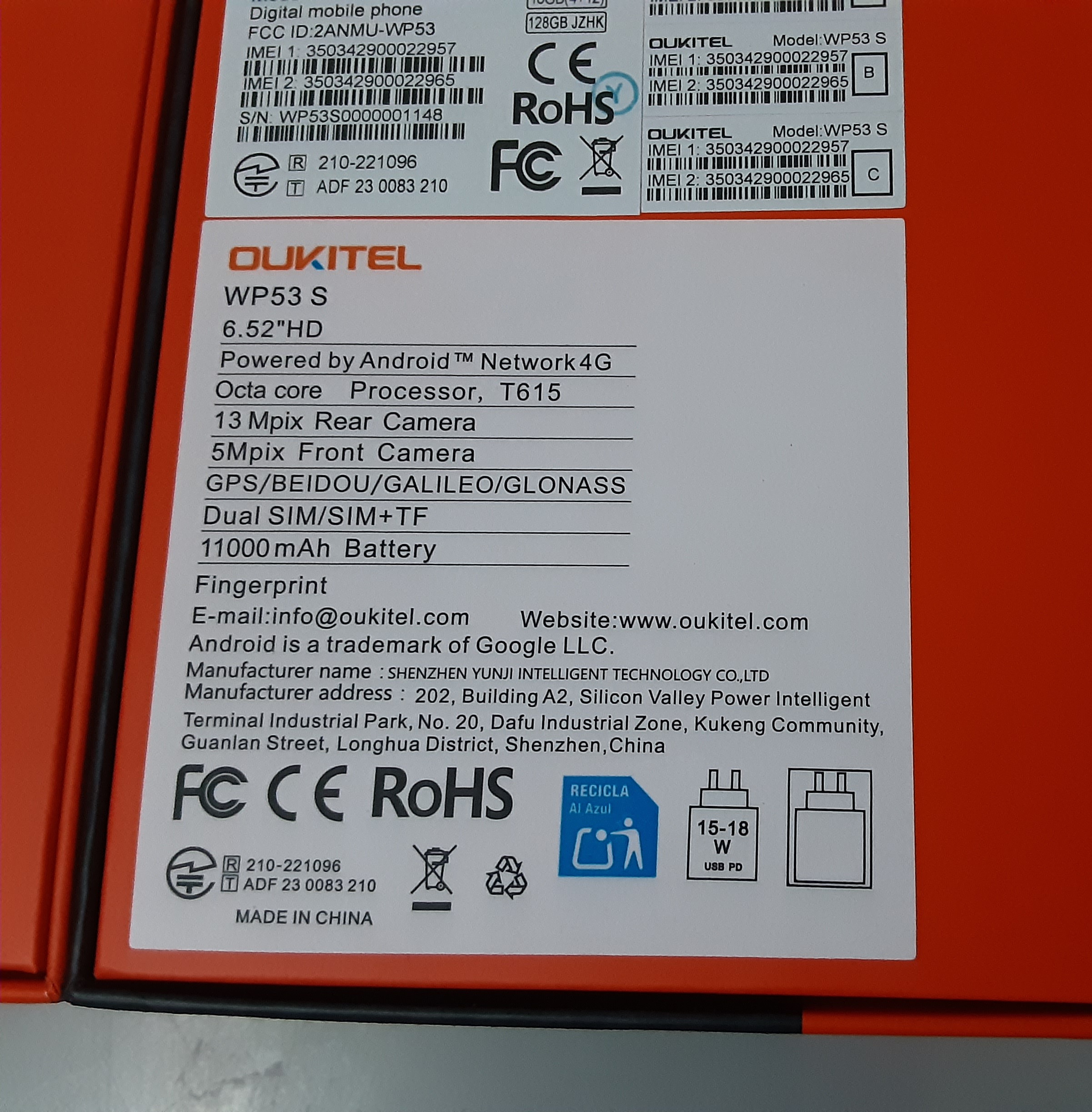 celulares y tabletas - OUKITEL WP53S con bocina y linterna  2