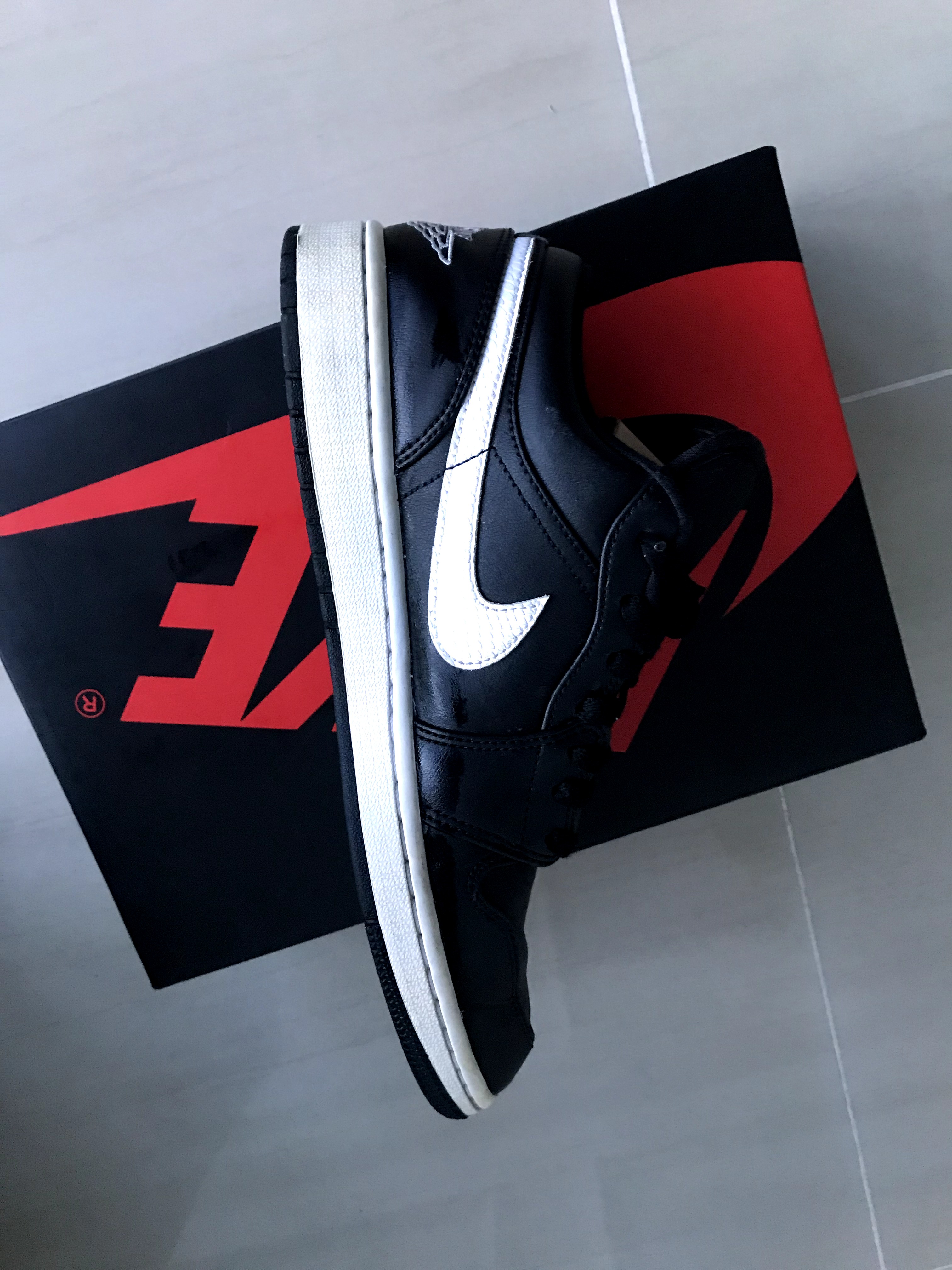 zapatos para hombre - AIR JORDAN 1 BLACK  ORIGINALE 0