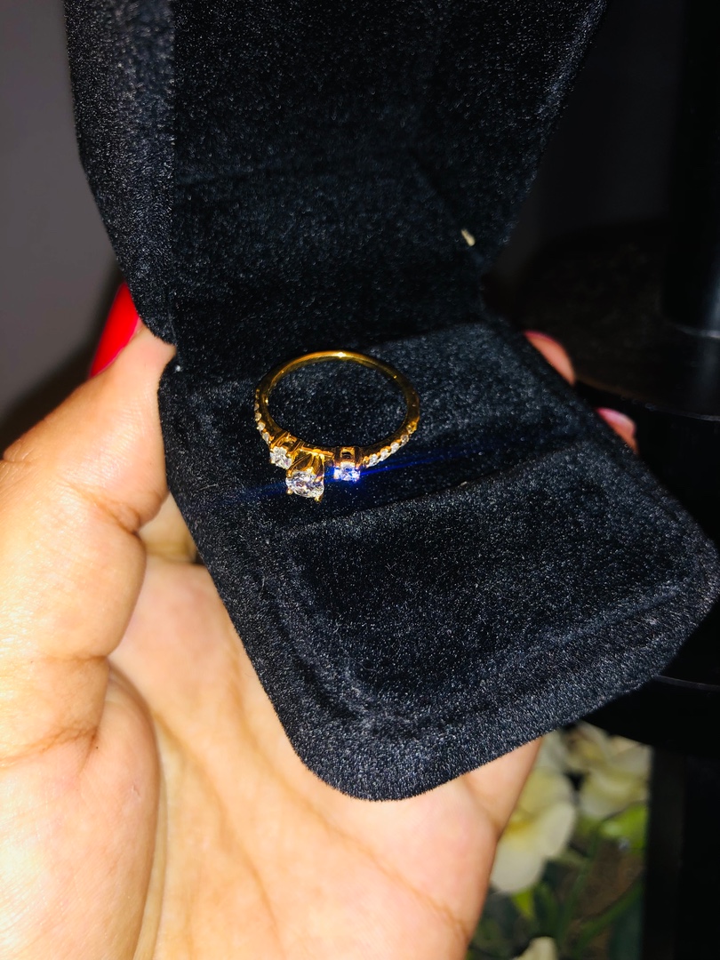 joyas, relojes y accesorios - ANILLO ORO 14K CON DIAMANTES ORIGINALES. 8
