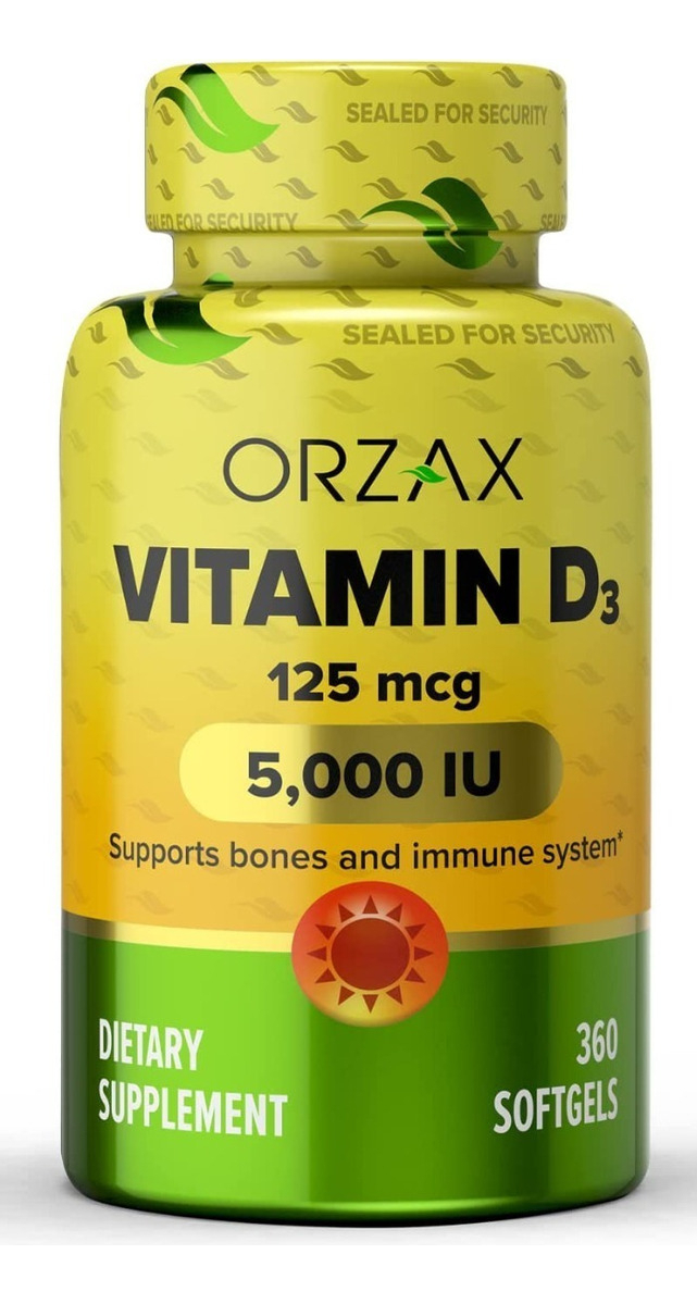 Salud y Equipamiento Médico - Vitamina D3 125mcg 360 capsulas Orza - Unidad 0