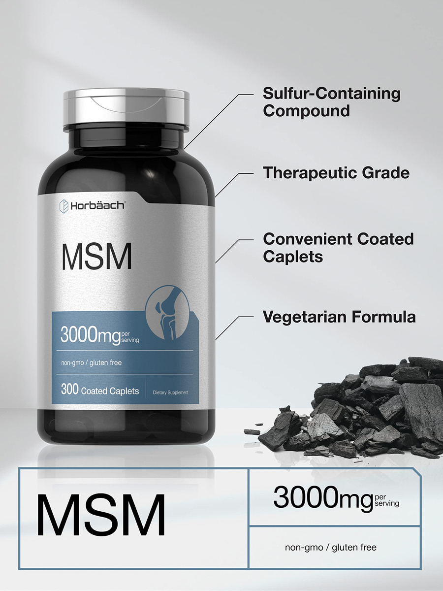 Salud y Equipamiento Médico - Suplemento Msm 3000mg 300cap Horbaach 2