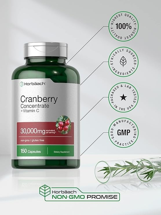 Salud y Equipamiento Médico - Cranberry + Vitamina C 150 Cáps 4