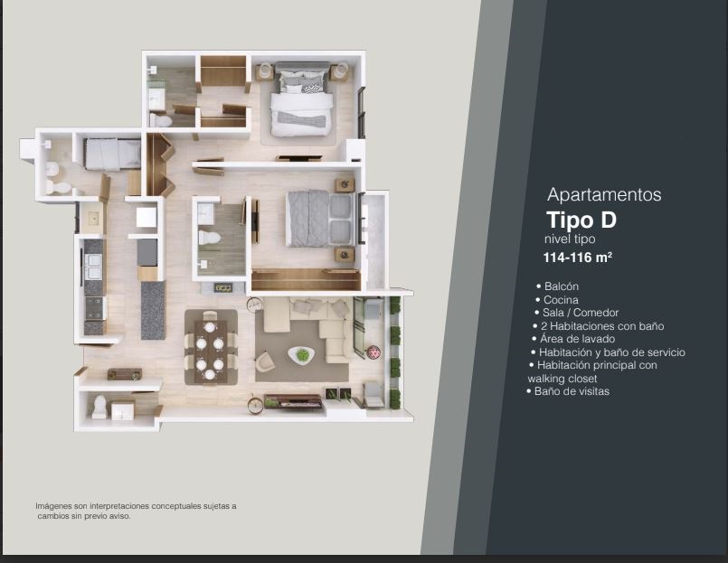 apartamentos - Apartamento Arroyo Hondo Viejo de 2 habitaciones  1