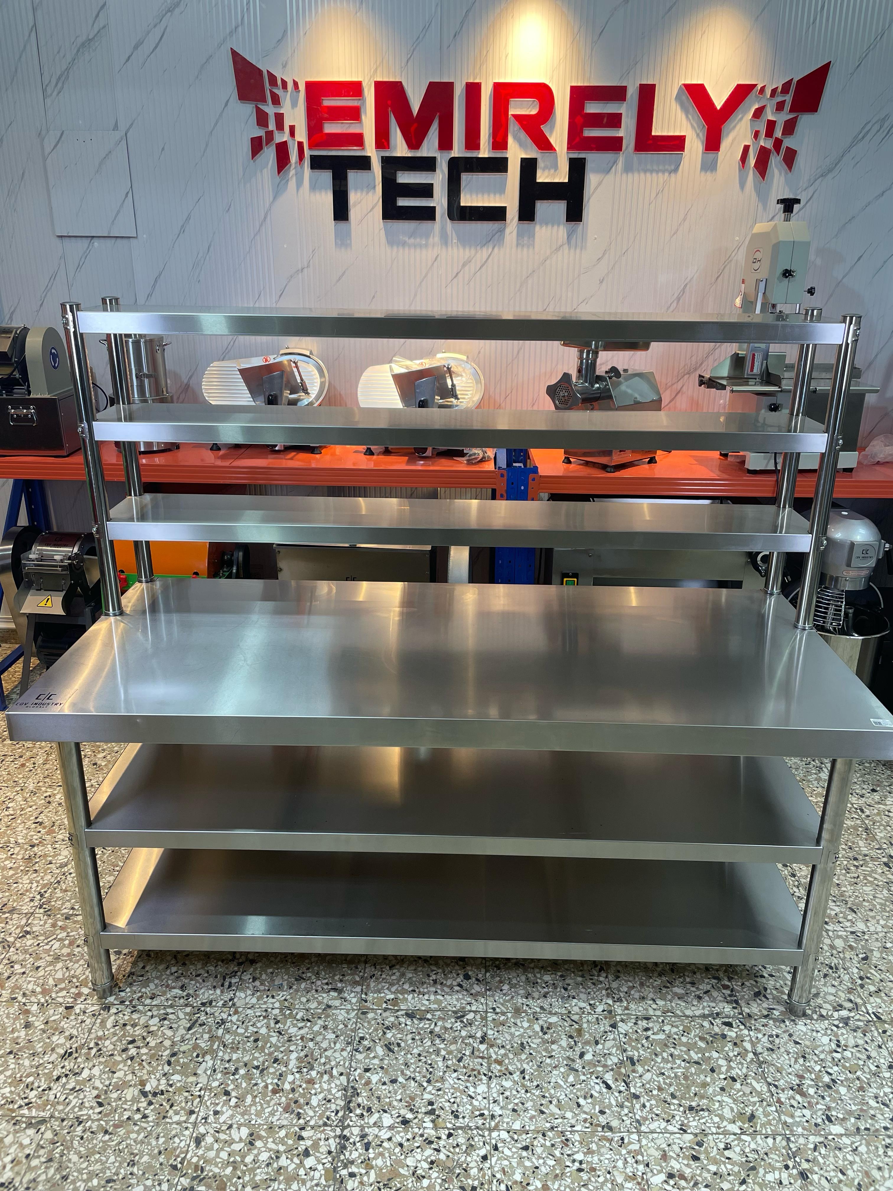 equipos profesionales - Mesa de trabajo de 3 niveles acero inoxidable 3