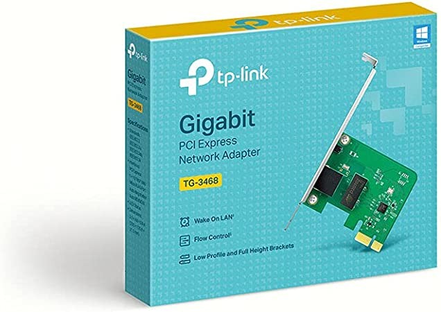 computadoras y laptops - TARJETA DE RED PCI-E GIGABIT ETHERNET TP-LINK TG-3468. WAKE-ON-LAN, LOW PROFILE 1