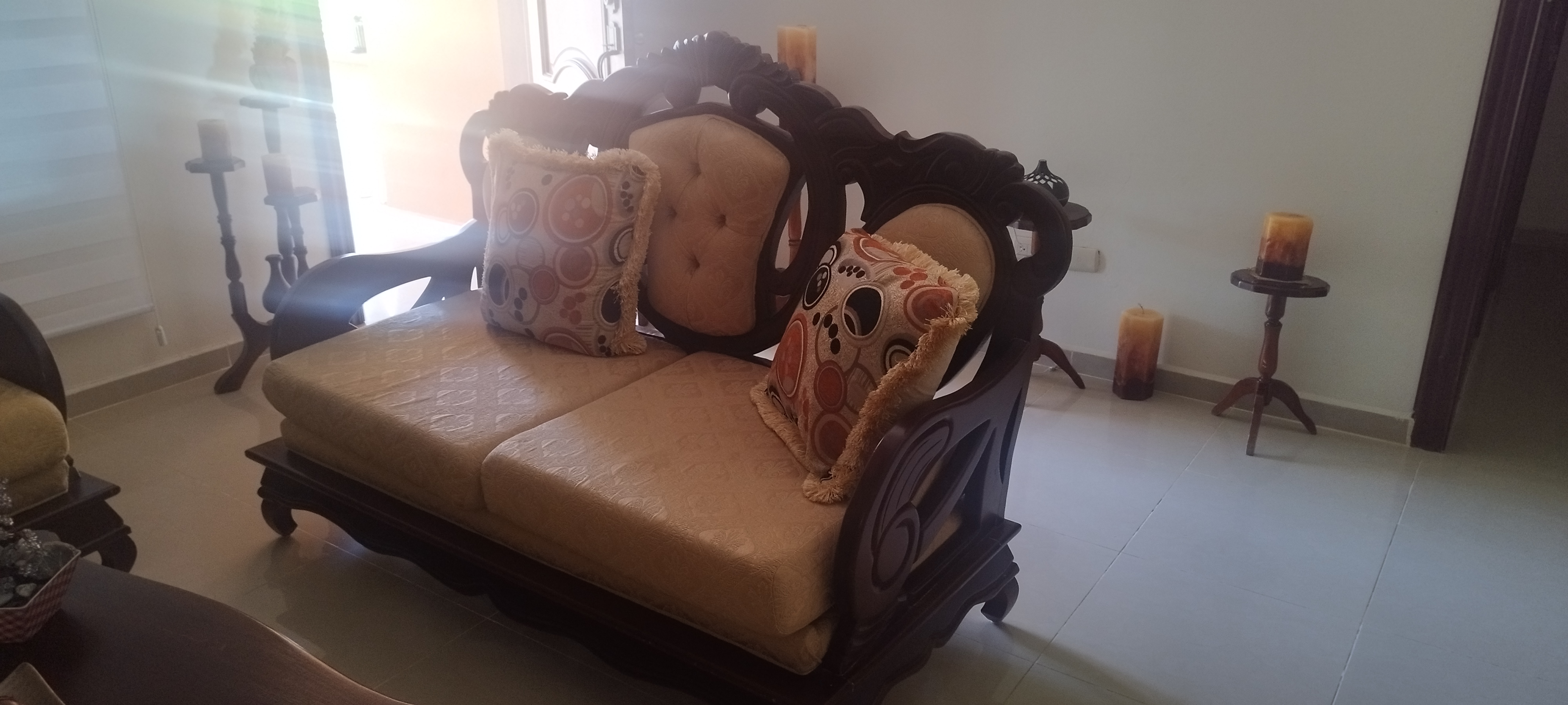 muebles y colchones - Juego de Muebles en Caoba 100% 3