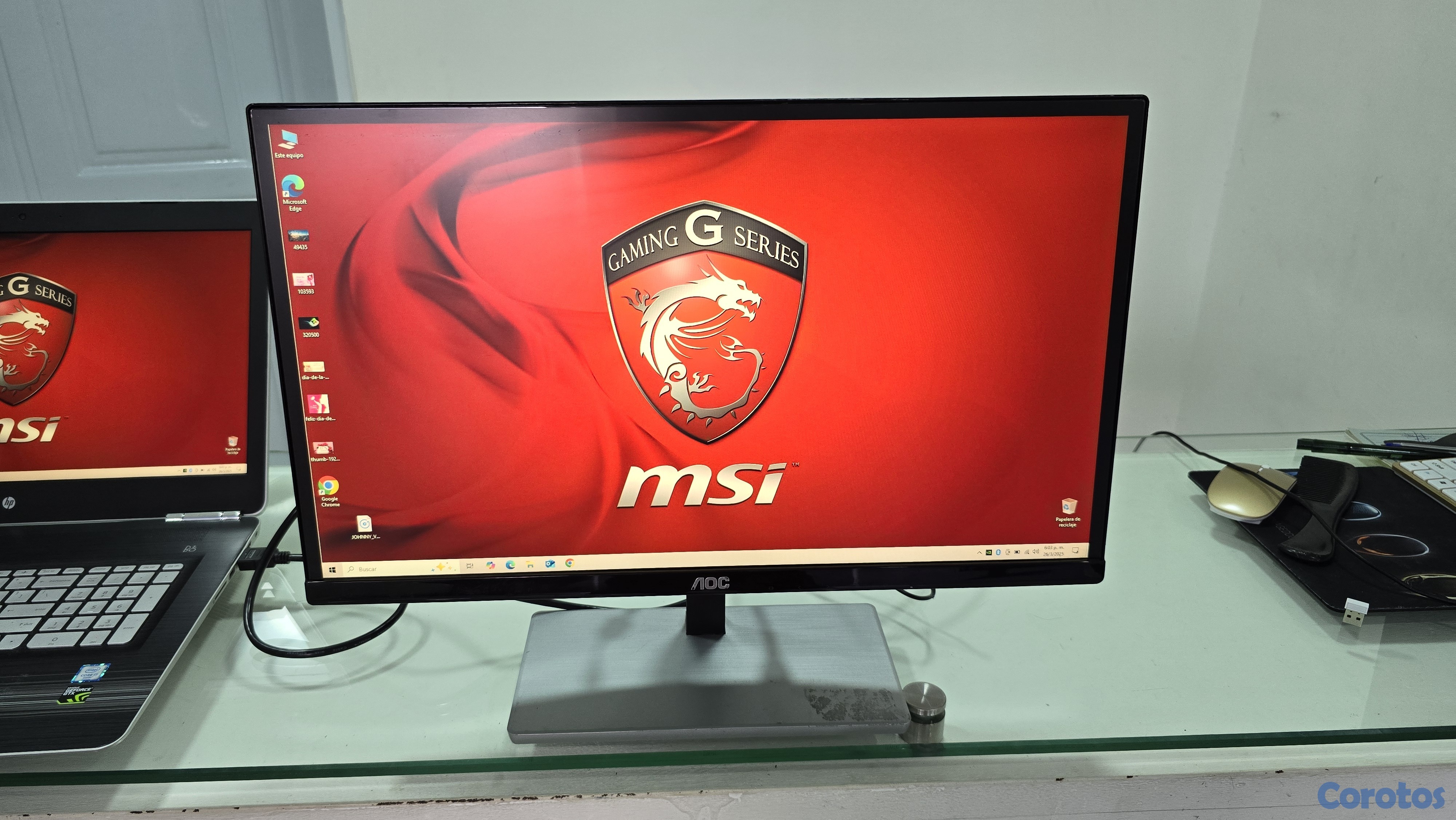 computadoras y laptops - Monitor AOC 23 Pulg Sin Bordes hdmi vga new 2