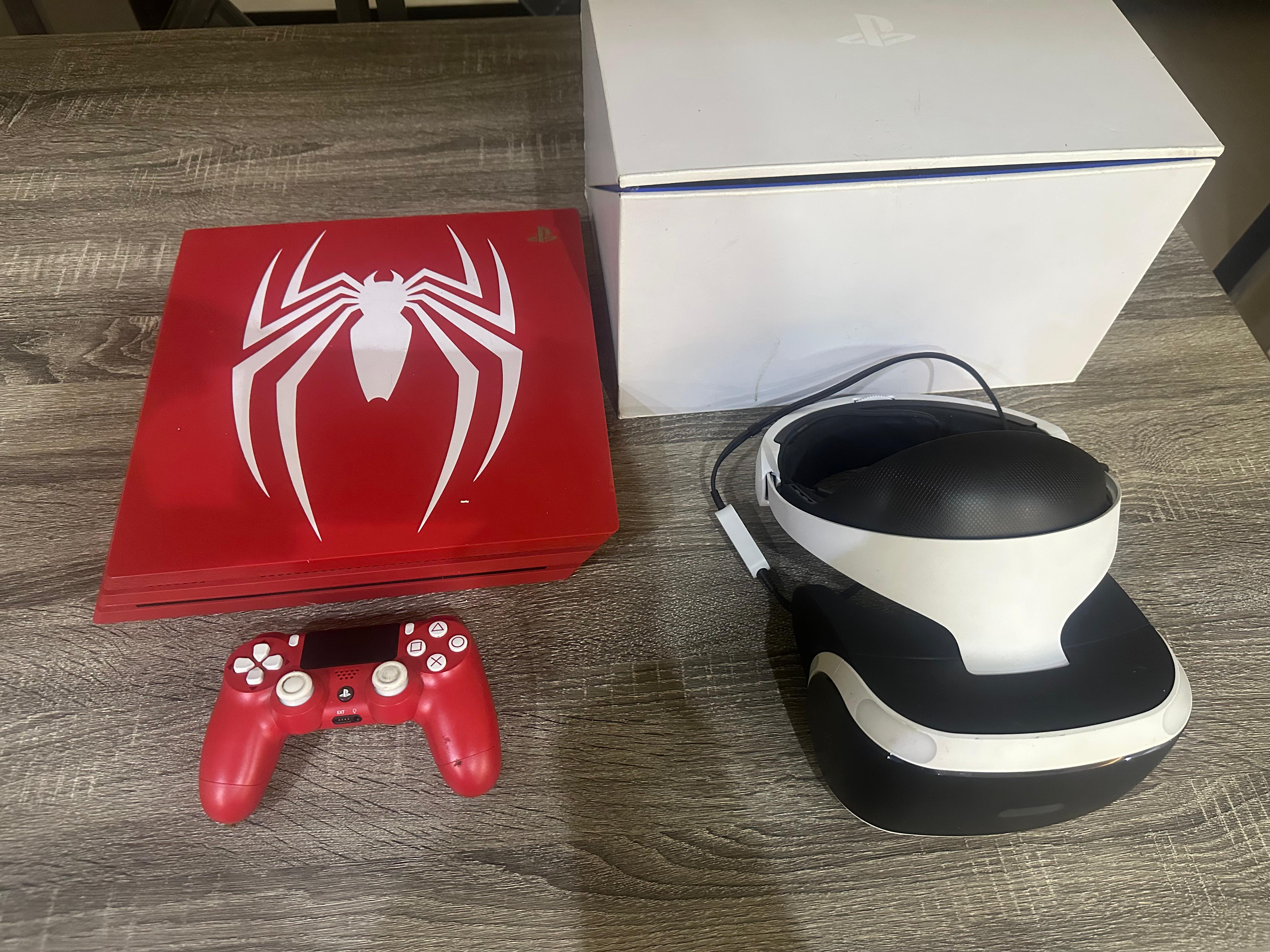 consolas y videojuegos - PlayStation 4 Pro Edición Spider-Man + PlayStation VR + Juegos – Como Nueva