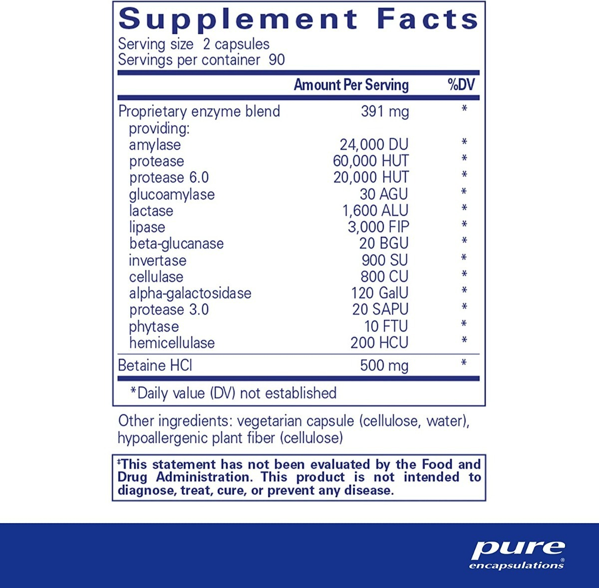 Salud y Equipamiento Médico - Enzimas Digestivas 180 cap Pure 1