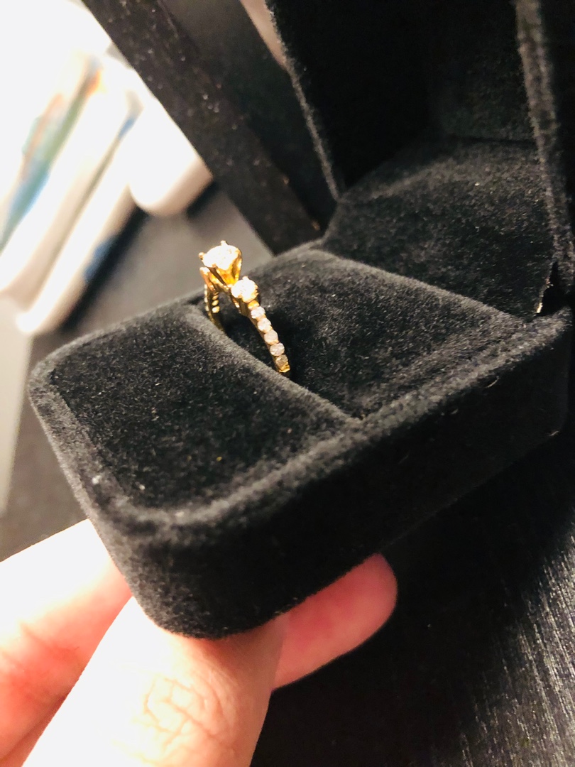 joyas, relojes y accesorios - ANILLO ORO 14K CON DIAMANTES ORIGINALES. 9