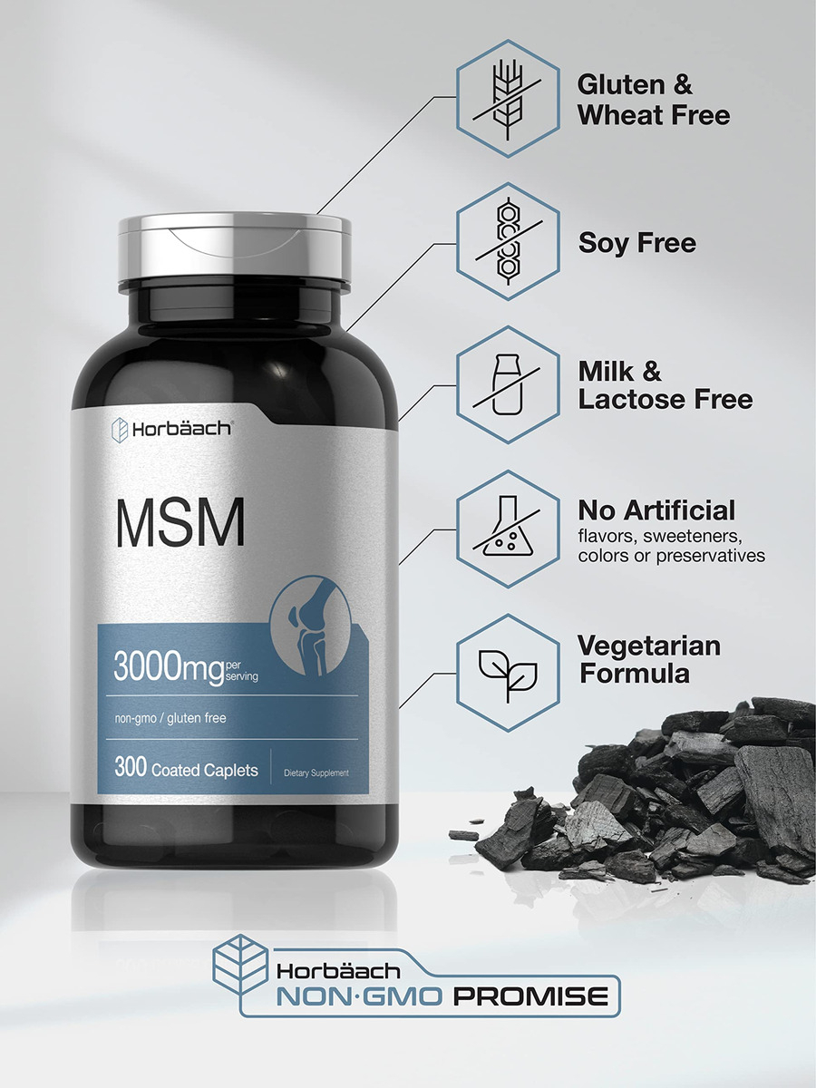 Salud y Equipamiento Médico - Suplemento Msm 3000mg 300cap Horbaach 3