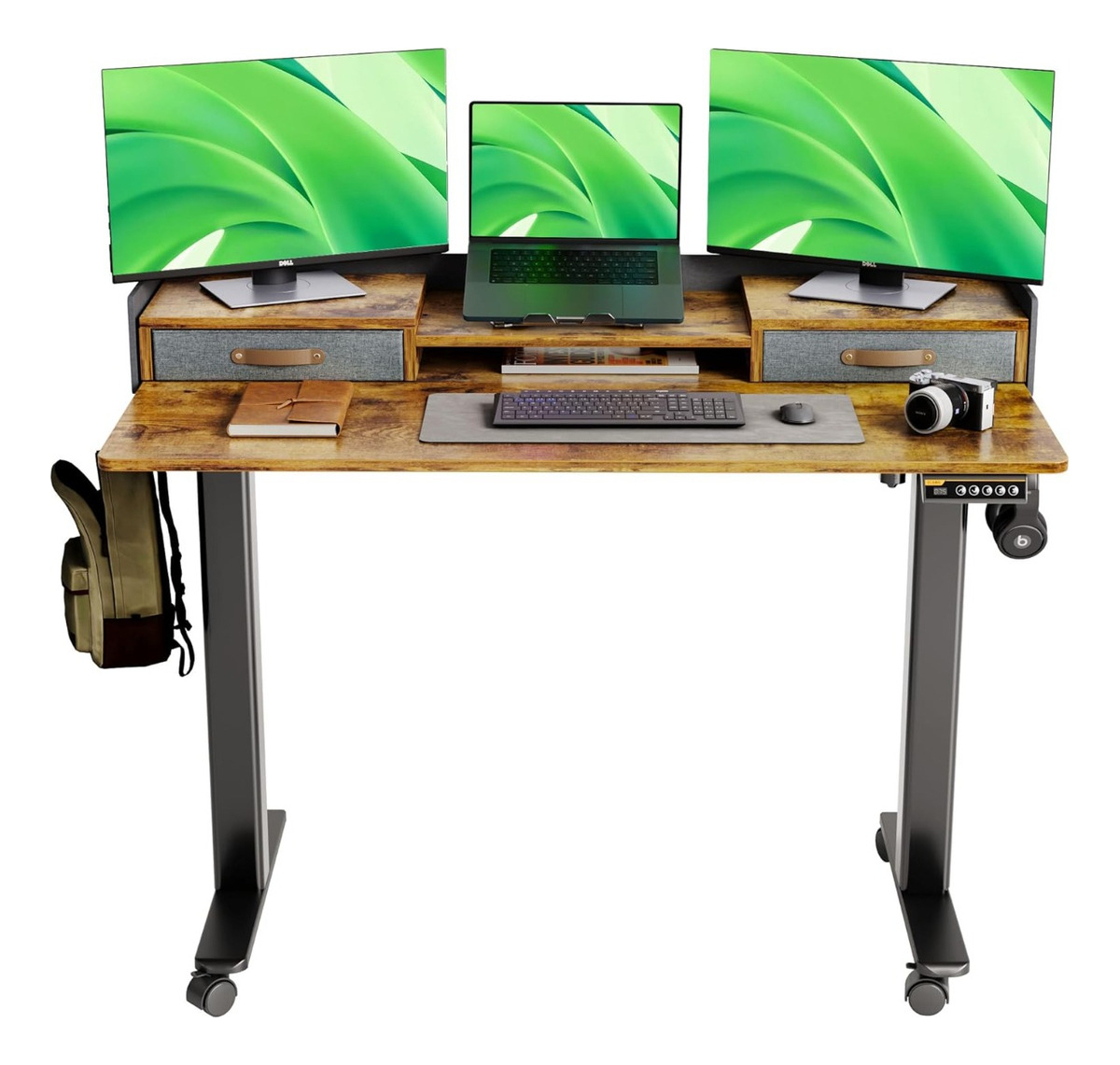 muebles y colchones - Claiks Escritorio De Pie Electrico Con Cajones 48 Pulgada 0