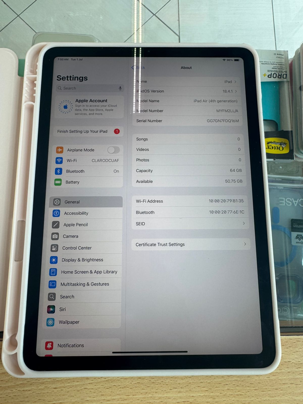 celulares y tabletas - ipad air 4th gen spacegray 64 GB WIFI M1 2