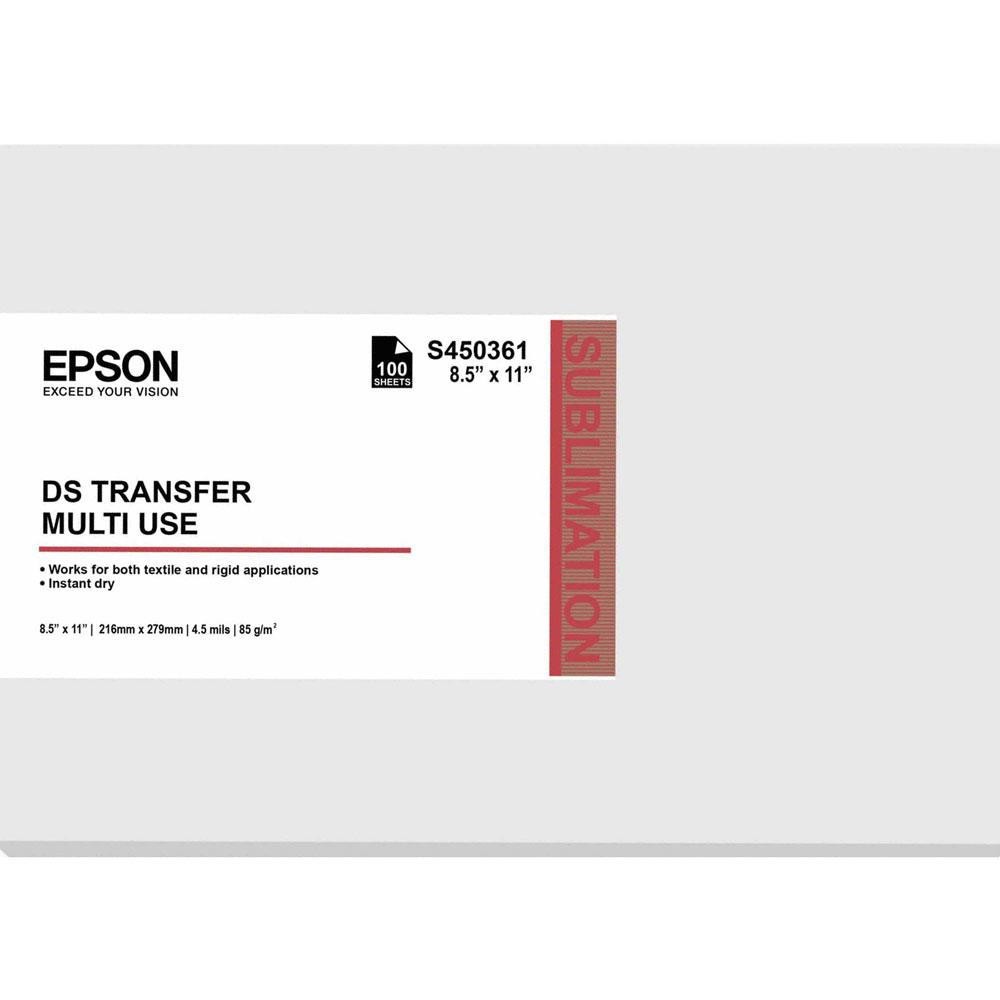 impresoras y scanners - RESMA DE PAPEL EPSON SUBLIMACIÓN (DS TRANSFER), 100 HOJAS, TERMINACION MATE 1