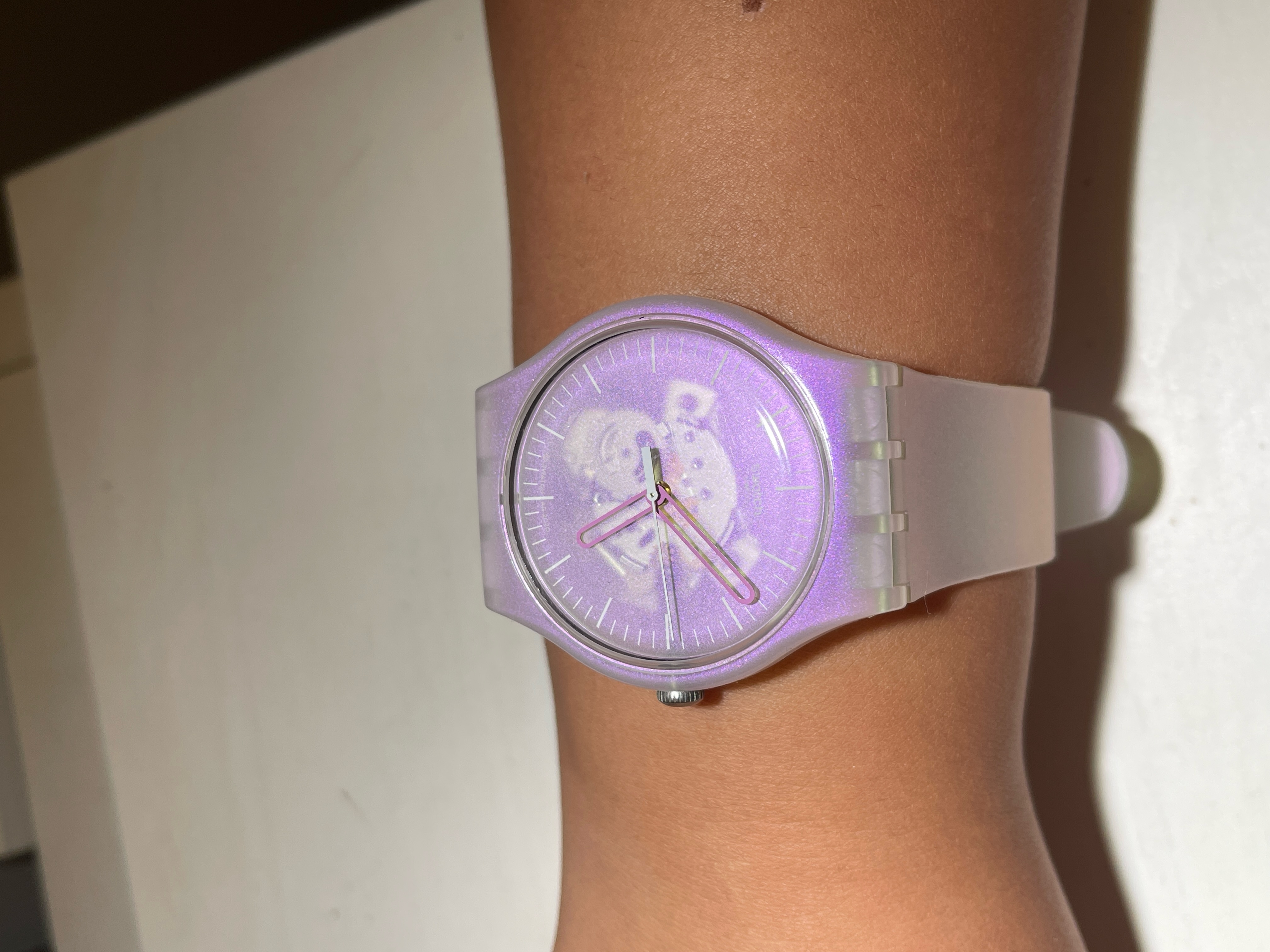 joyas, relojes y accesorios - Reloj Swatch, nuevo-abierto, rosad/morado 0