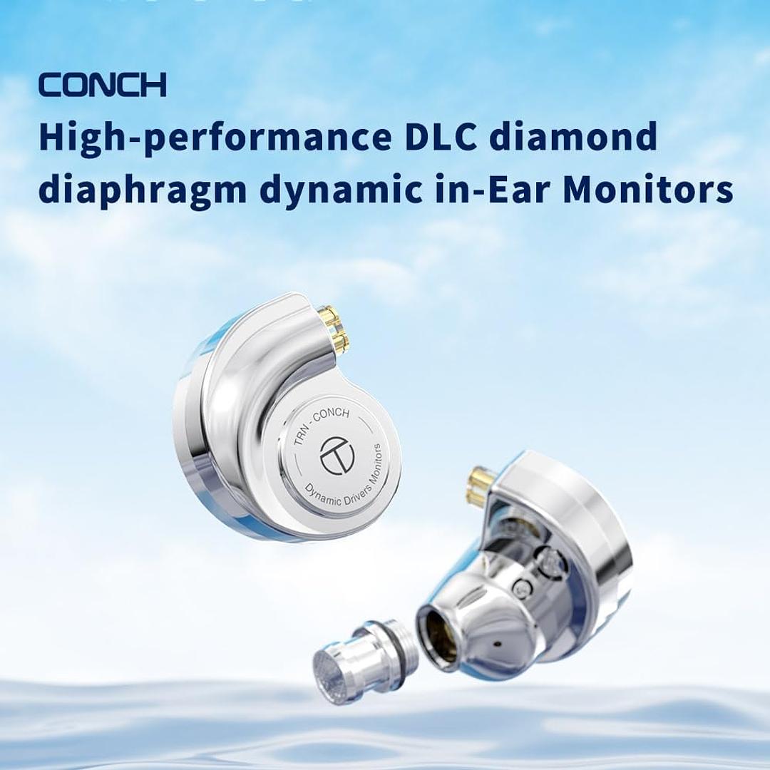 camaras y audio - TRN Conch In Ear Monitor Auriculares IEM 10mm DD 2