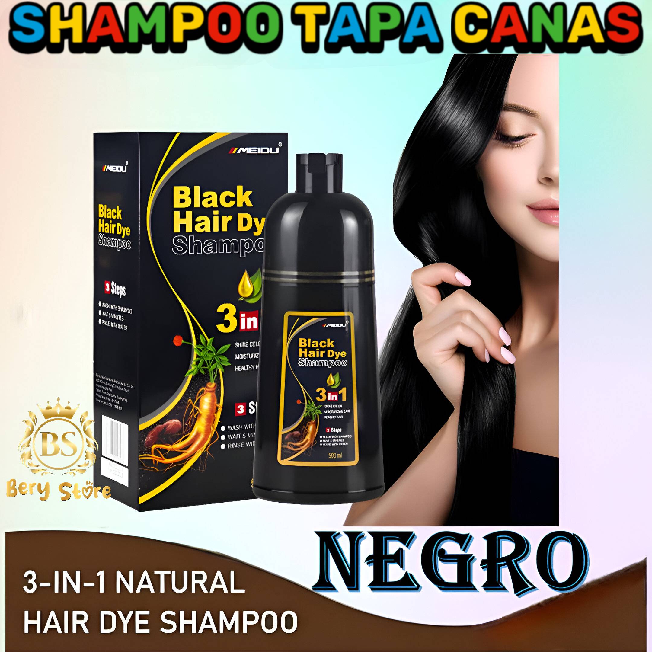 salud y belleza - SHAMPOO CUBRE CANAS | SHAMPOO TAPA CANAS | SHAMPOO TAPA CANAS 3 EN 1 |  1