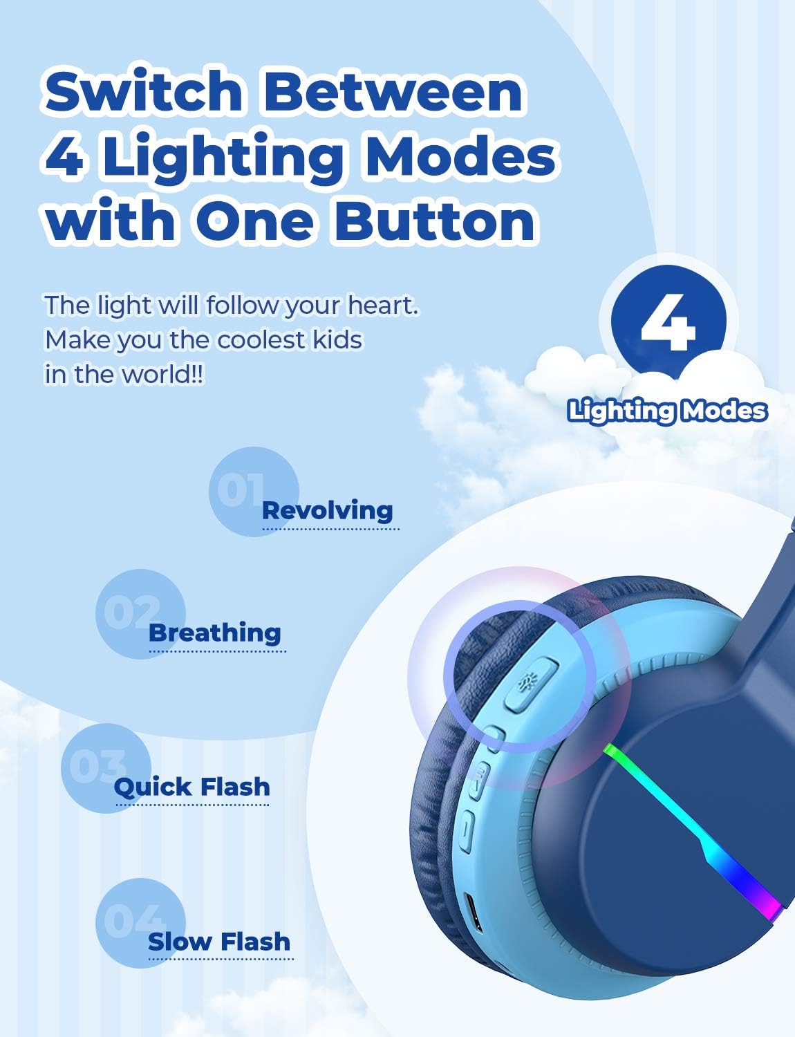 camaras y audio - iClever BTH12 - Auriculares Bluetooth para niños 1