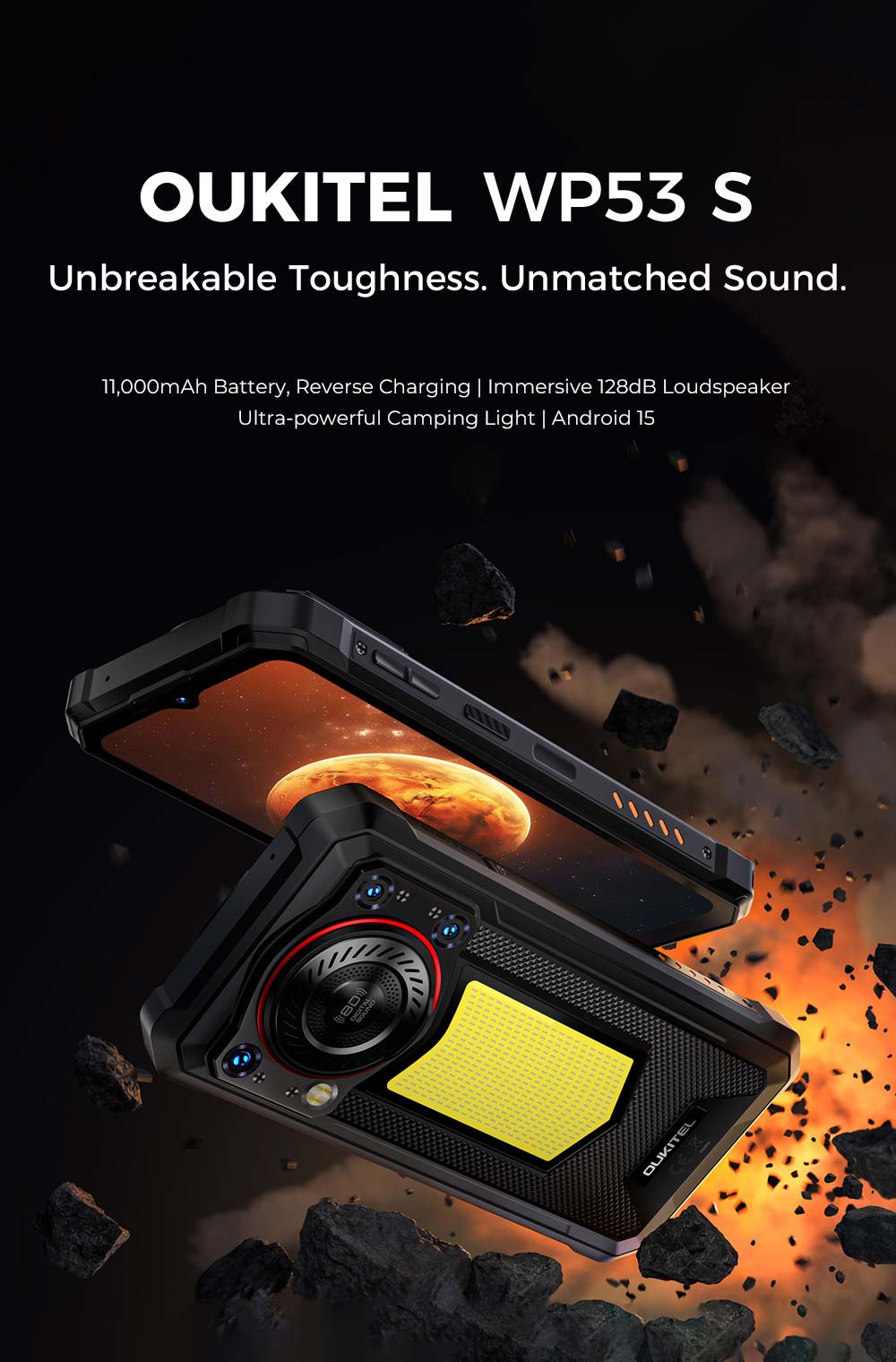 celulares y tabletas - OUKITEL WP53S con bocina y linterna  4