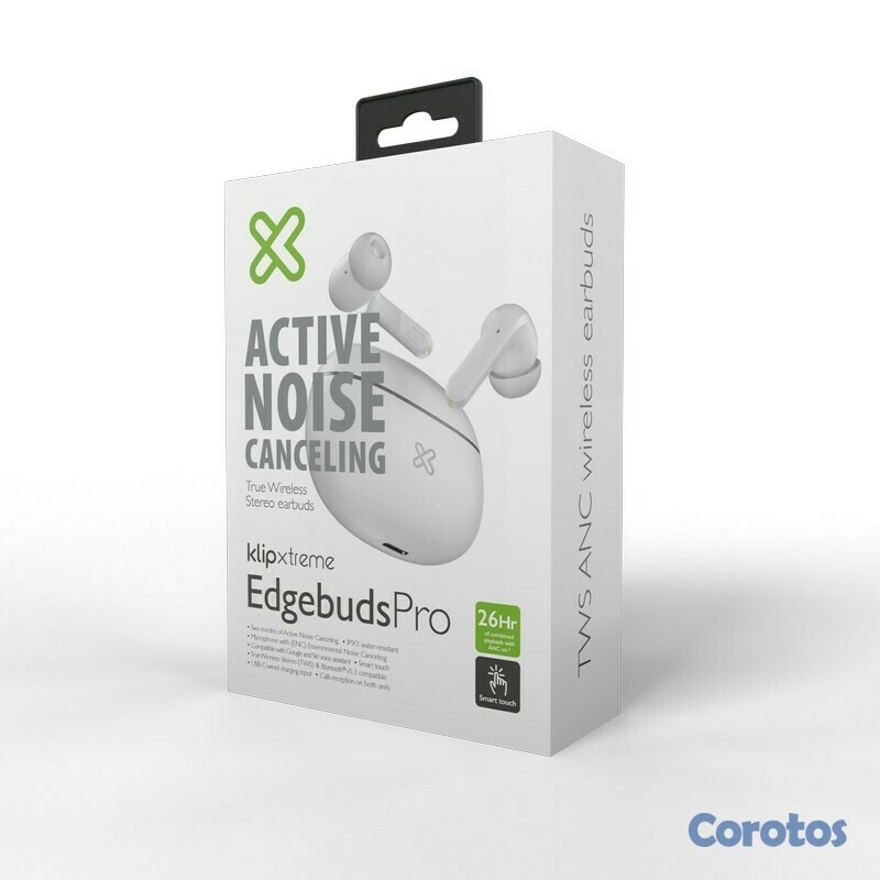 computadoras y laptops - AUDIFONO CON MICROFONO KLIPX EDGEBUDS PRO, BLUETOOTH 5.0, 6.5 HORAS DE REPRODUCC 2