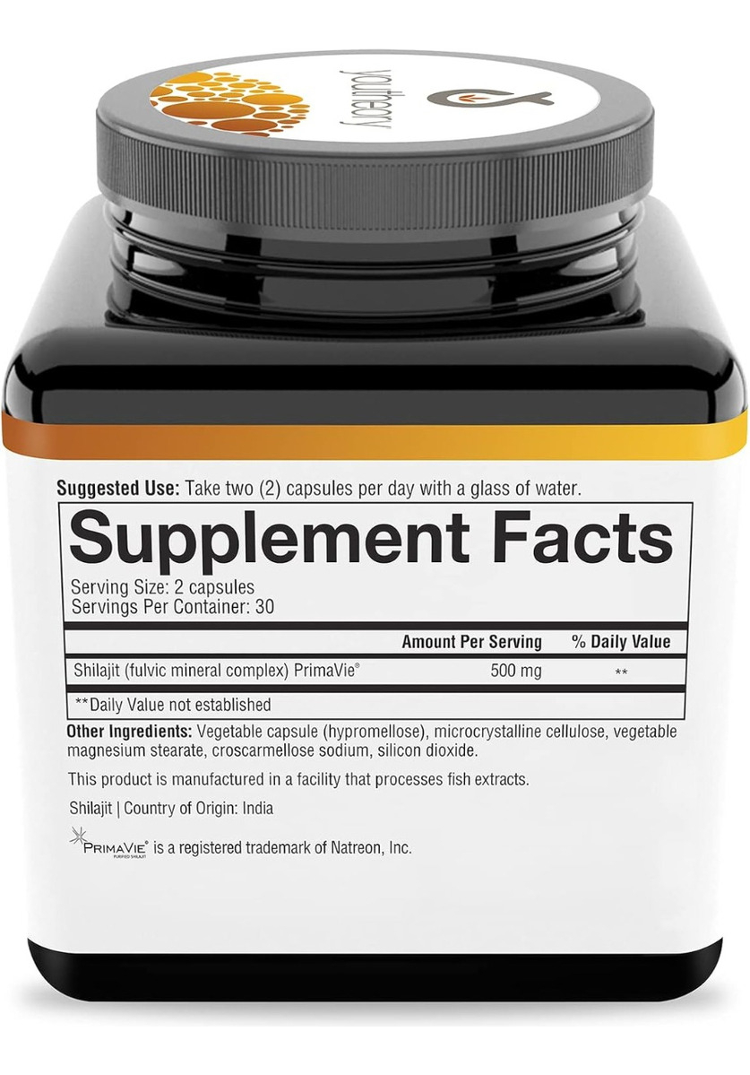 Salud y Equipamiento Médico - Shilajit 500 Mg 60cap Youtheory 1