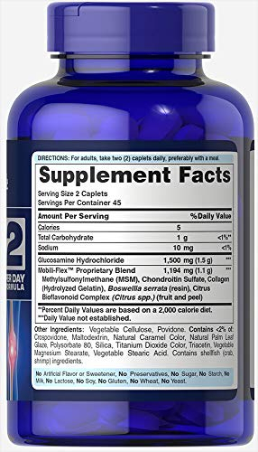 Salud y Equipamiento Médico - Puritan's Pride Glucosamina De Triple Fuerza 90 Capsulas 4