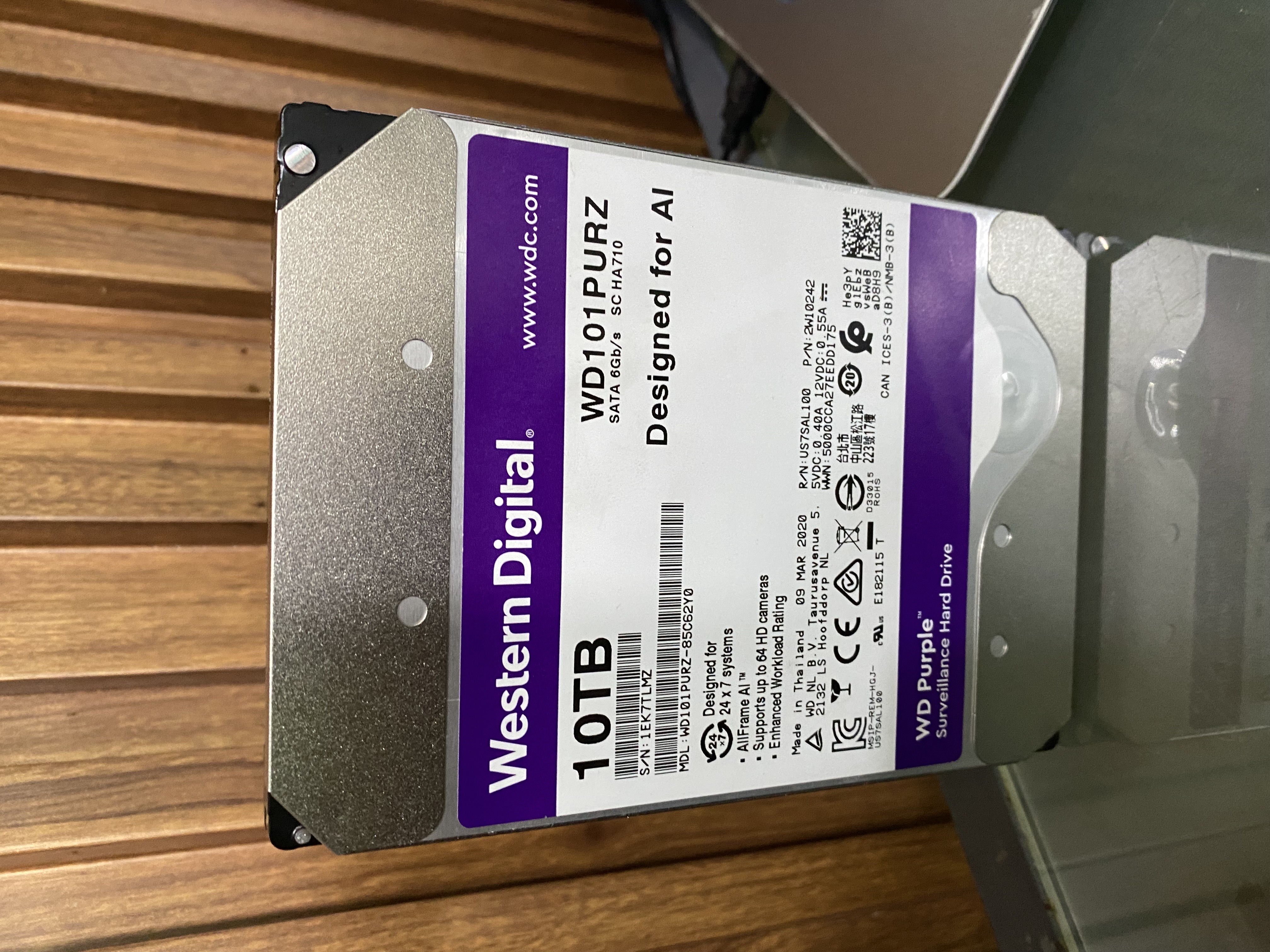 camaras y audio - disco purpura 10TB  2