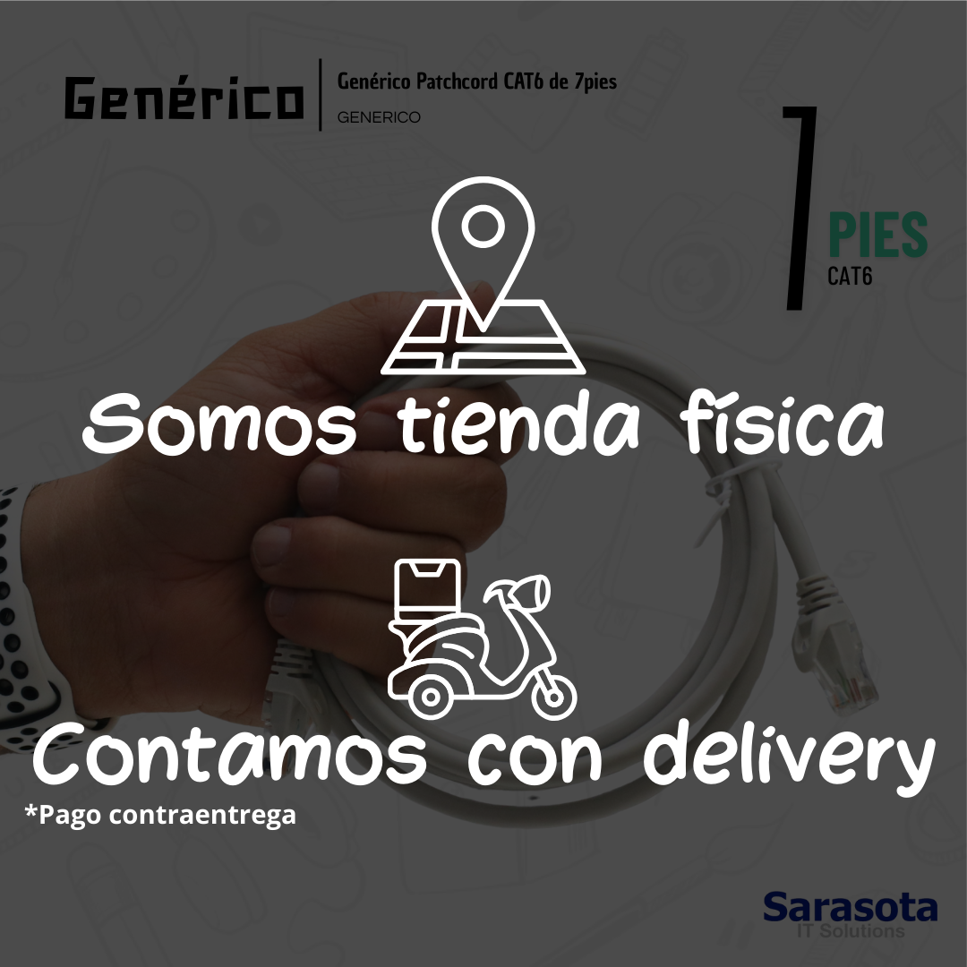 accesorios para electronica - Patch Cord RJ45 CAT6 de 7 pies 1