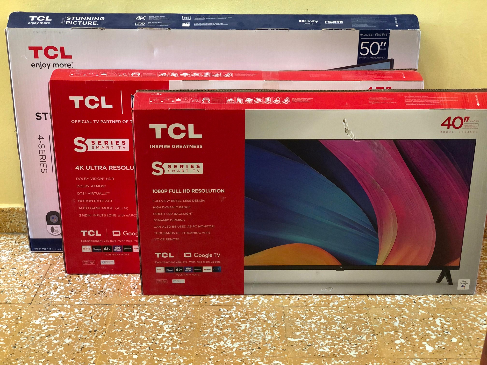 tv - TCL Google TV de 40,43 y 50 pulgadas 4k UHD HDR 1