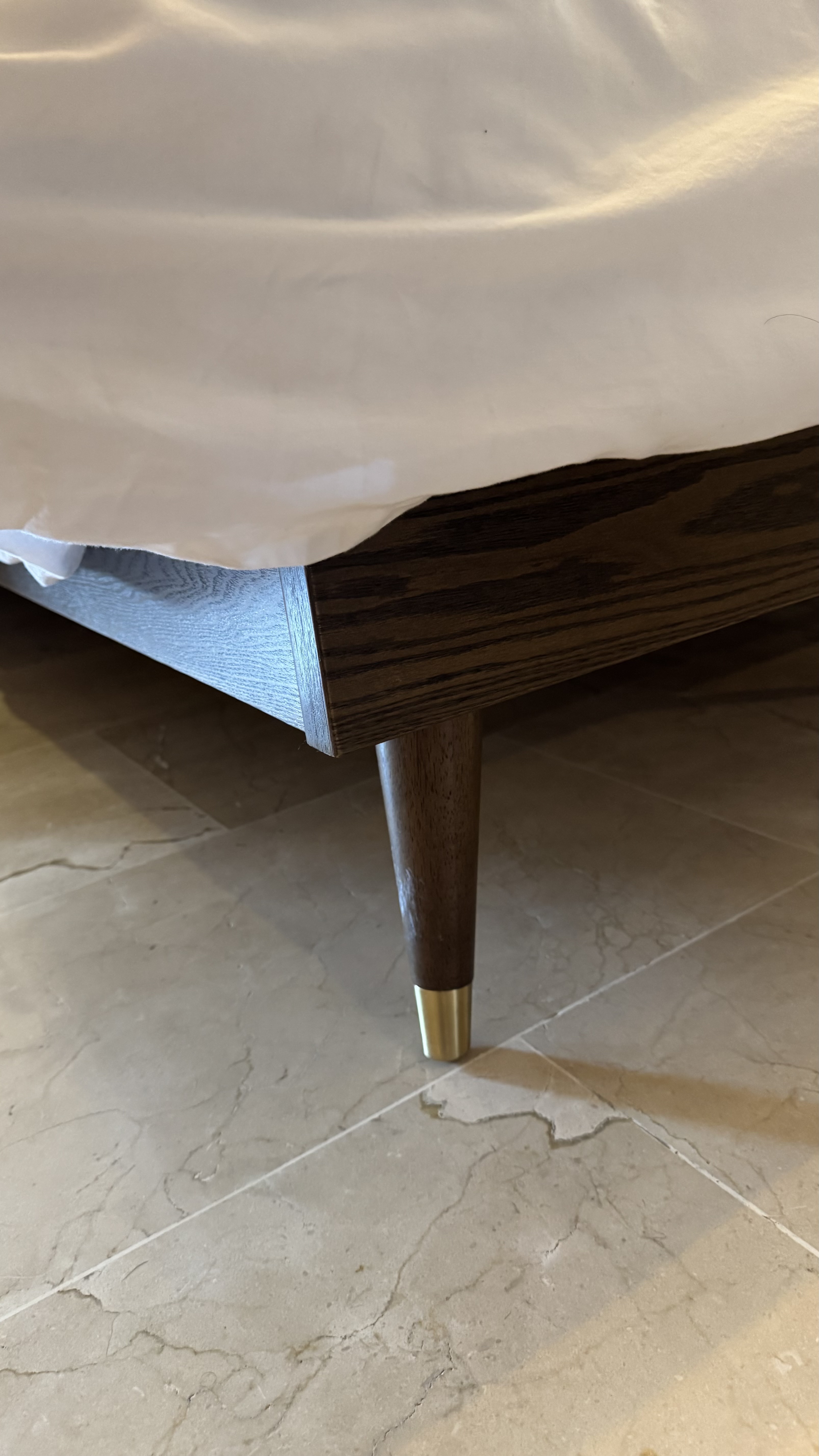 muebles y colchones - Cama Super King Pearly, Acabado En Madera y Gris. NO incluye colchón 2