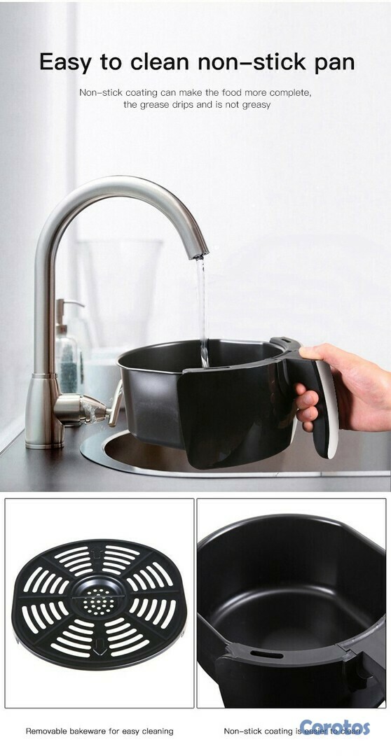 electrodomesticos - Freidora de aire analoga de 5.5 litros RU-1011 5