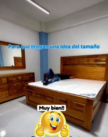 muebles y colchones - Dormitorio en Caoba