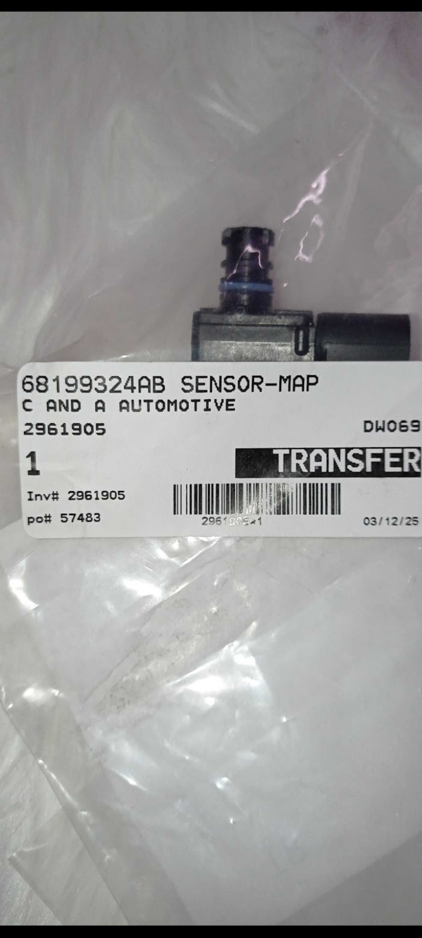 repuestos - sensor map para vehículos Dodge Darth, Chrysler, Fiat 500, Jeep.