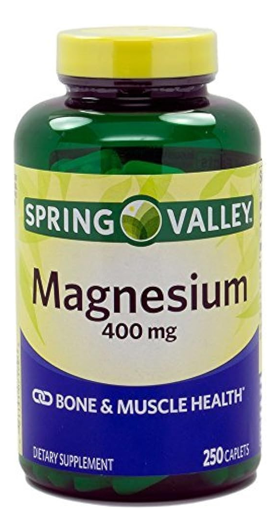Salud y Equipamiento Médico - Spring Valley Magnesio 400 Mg, 250 Tabletas De Spring Valley