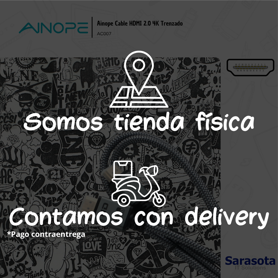 accesorios para electronica - Ainope Cable HDMI 2.0 4K Trenzado 3