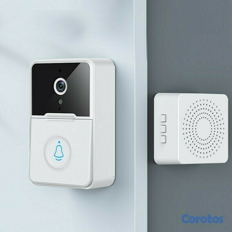 camaras y audio - Timbre inteligente con cámara wifi para puertas recargable 2