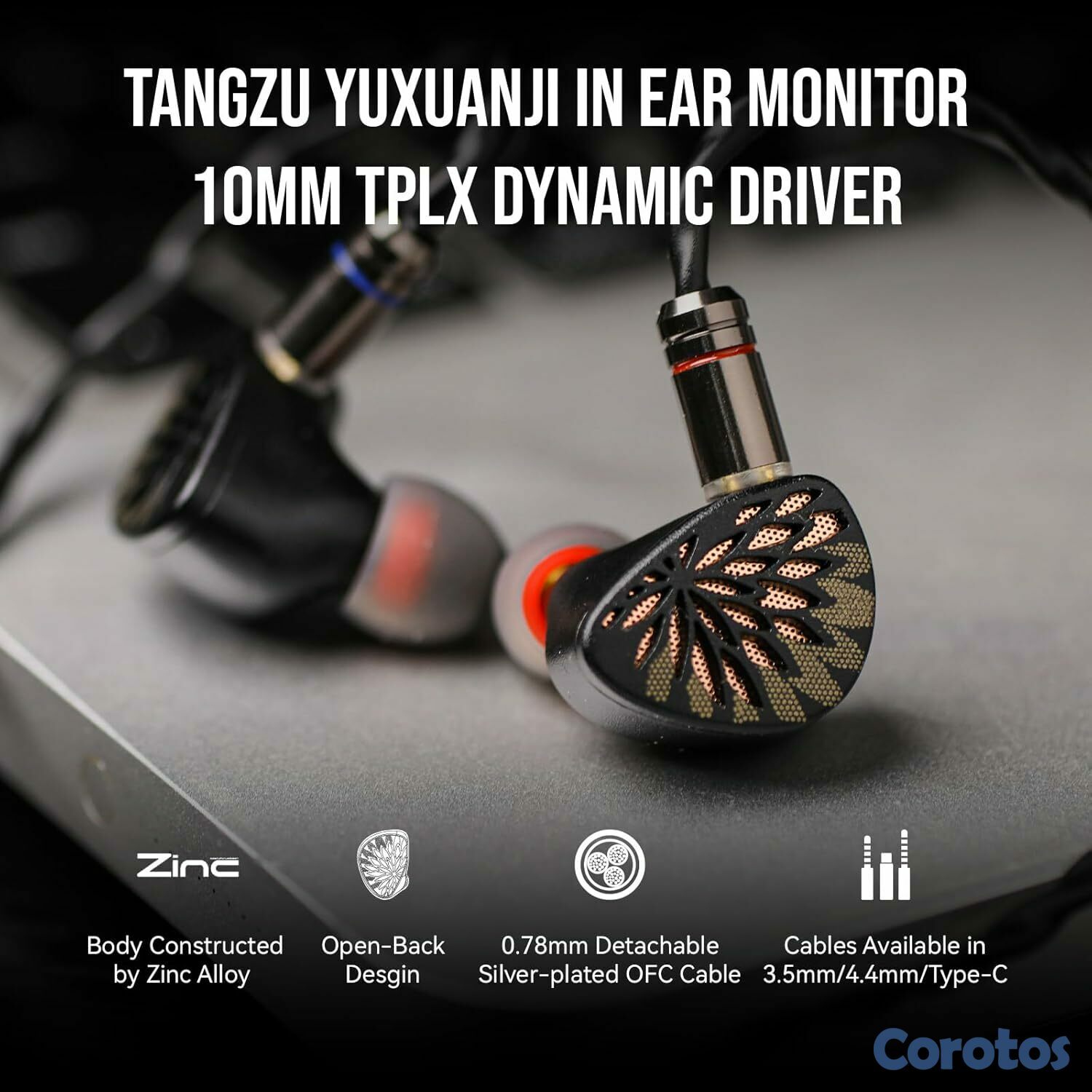 camaras y audio - TANGZU YU XUAN JI auriculares IEM 10mm TPLX DD 3.5 2