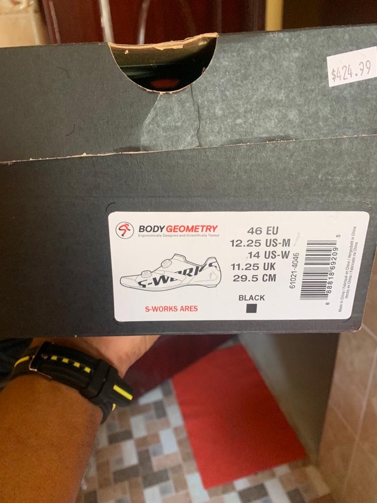 bicicletas y accesorios - A LA VENTA ZAPATILLAS PROFESIONALES DE CICLISMO S WORK ARES NEGRAS NUEVAS . 5