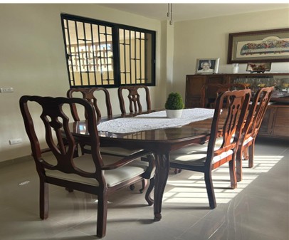 muebles y colchones - Juego de comedor en caoba