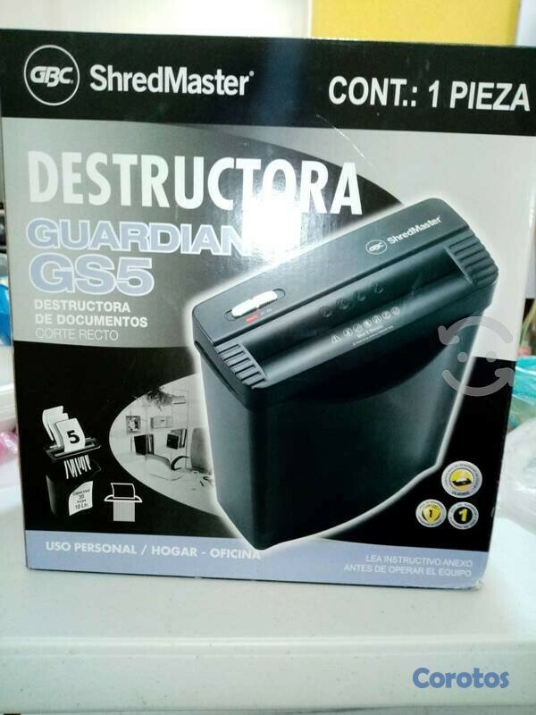 computadoras y laptops - TRICTURADORA GBC GS5, TRITURA 5 HOJAS A LA VEZ	 1