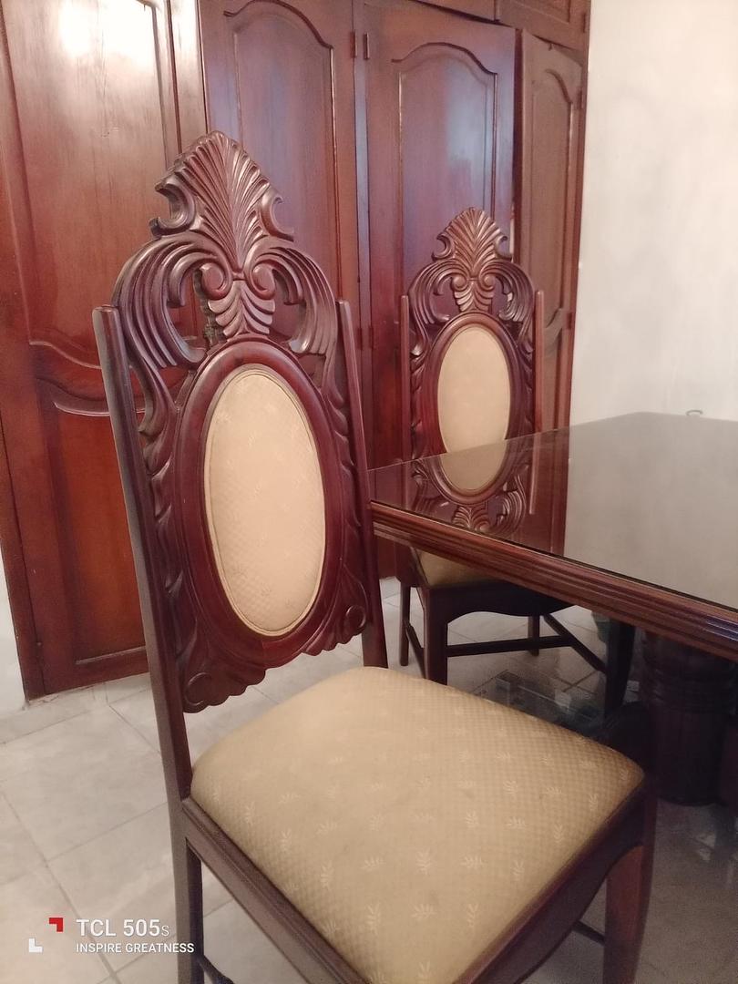 muebles y colchones - comedor de Caoba de 6 sillas 4
