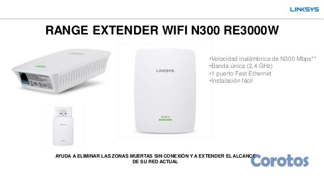 computadoras y laptops - REPETIDOR LINKSYS RE3000W-LA, 2.4GHZ, 300MBPS,DIRECTO A LA PARED  2
