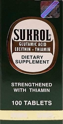 Salud y Equipamiento Médico - Sukrol Dietary Supplement 100 Tabs Fortalecido Con Tiamina